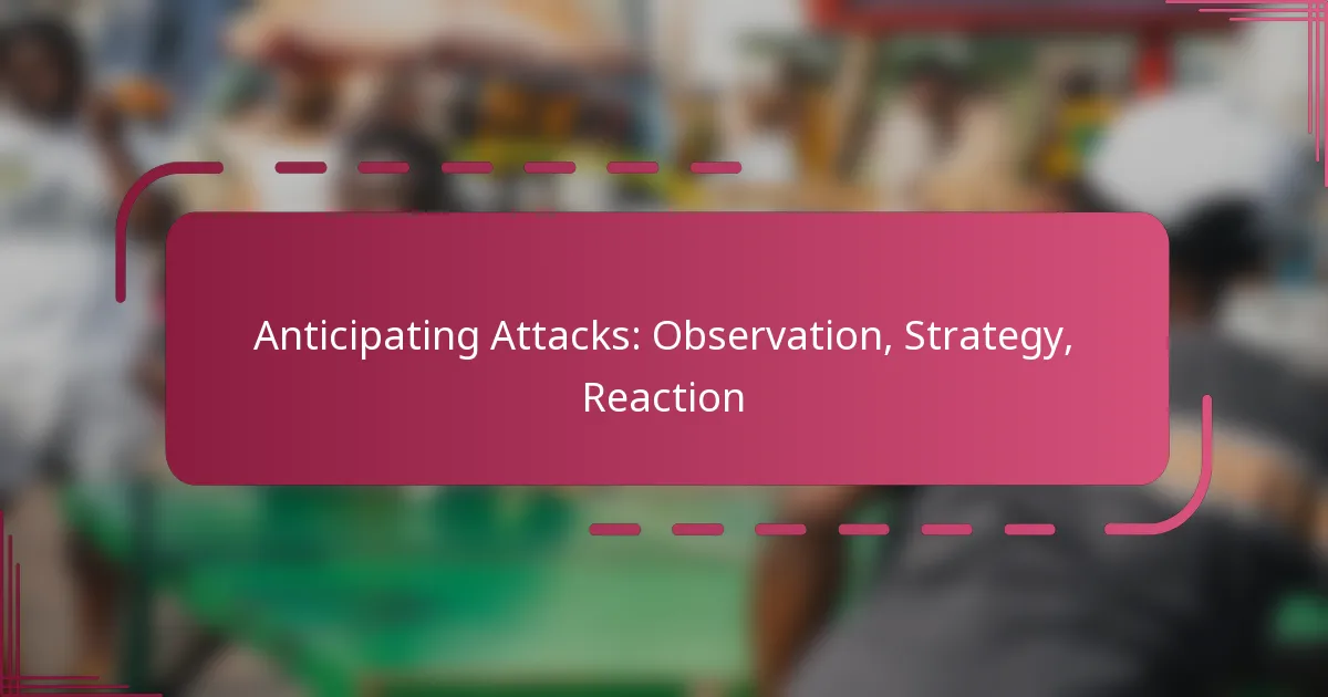 Anticipating Attacks: Observation, Strategy, Reaction