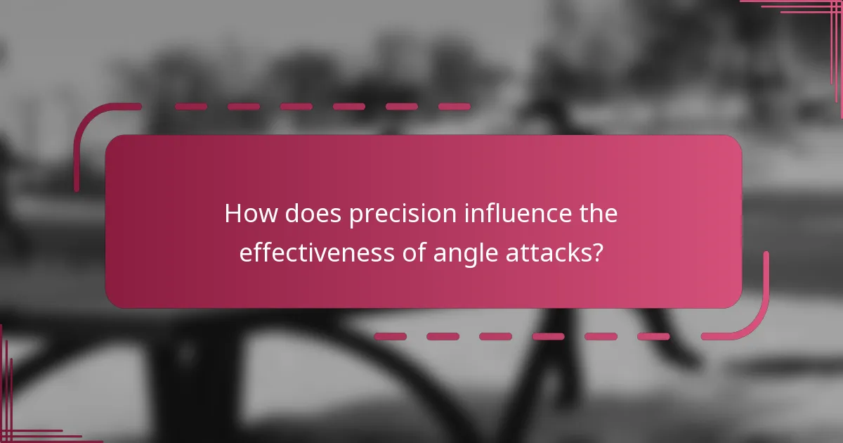How does precision influence the effectiveness of angle attacks?