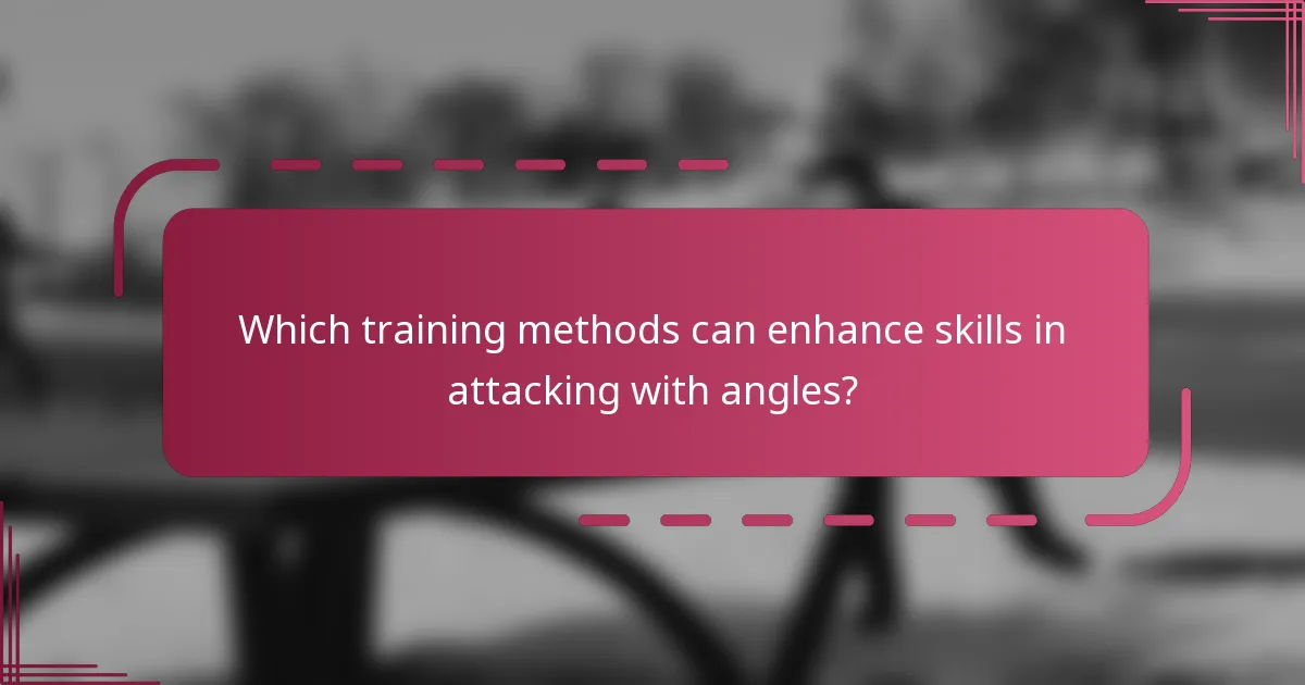 Which training methods can enhance skills in attacking with angles?